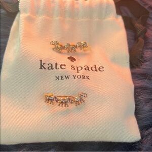 Kate Spade elephant crawler earrings